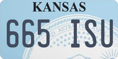 KS license plate 665ISU