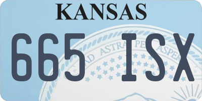 KS license plate 665ISX