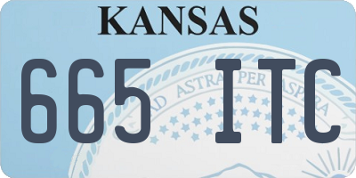 KS license plate 665ITC