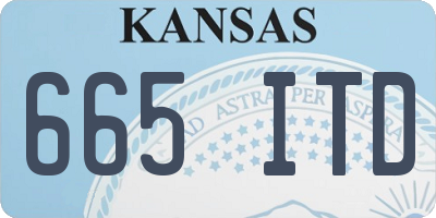 KS license plate 665ITD