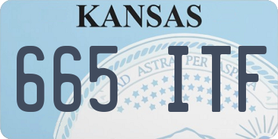 KS license plate 665ITF