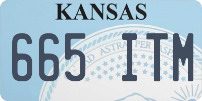 KS license plate 665ITM