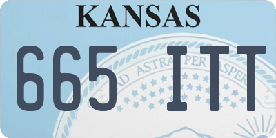 KS license plate 665ITT