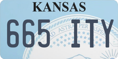 KS license plate 665ITY