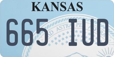 KS license plate 665IUD