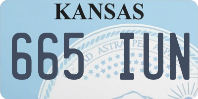 KS license plate 665IUN