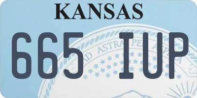 KS license plate 665IUP
