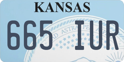 KS license plate 665IUR