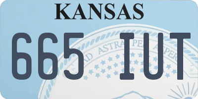 KS license plate 665IUT