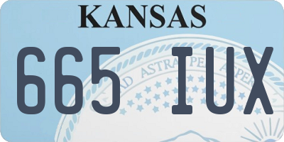 KS license plate 665IUX