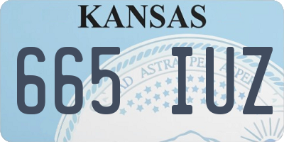KS license plate 665IUZ