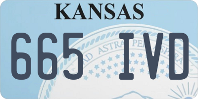 KS license plate 665IVD