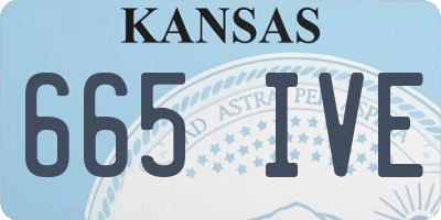 KS license plate 665IVE