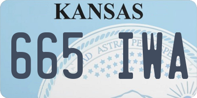 KS license plate 665IWA