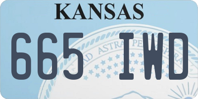 KS license plate 665IWD