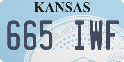 KS license plate 665IWF