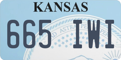 KS license plate 665IWI