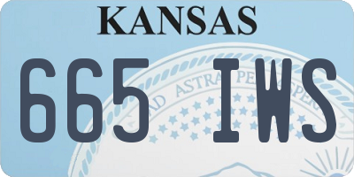 KS license plate 665IWS