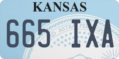 KS license plate 665IXA