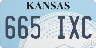 KS license plate 665IXC