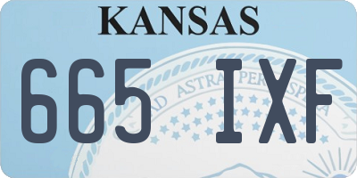 KS license plate 665IXF