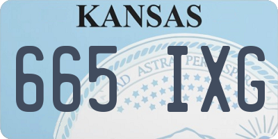 KS license plate 665IXG