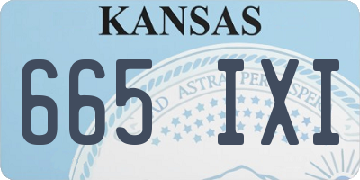 KS license plate 665IXI