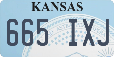 KS license plate 665IXJ