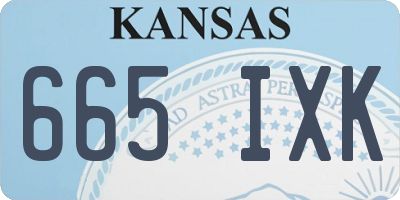 KS license plate 665IXK