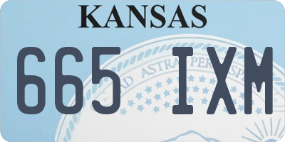 KS license plate 665IXM