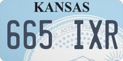 KS license plate 665IXR