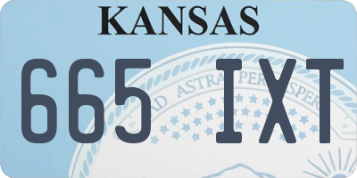 KS license plate 665IXT