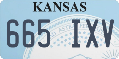 KS license plate 665IXV