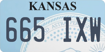 KS license plate 665IXW