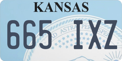 KS license plate 665IXZ