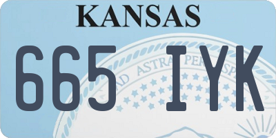 KS license plate 665IYK