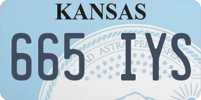 KS license plate 665IYS