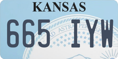 KS license plate 665IYW