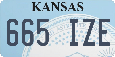 KS license plate 665IZE