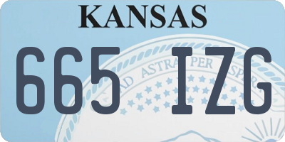 KS license plate 665IZG