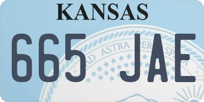 KS license plate 665JAE