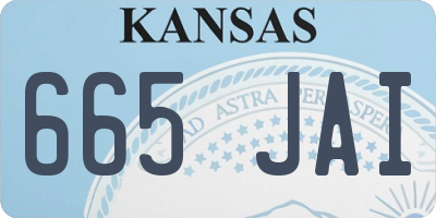 KS license plate 665JAI