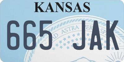 KS license plate 665JAK