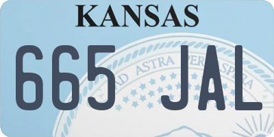 KS license plate 665JAL