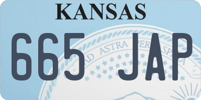 KS license plate 665JAP