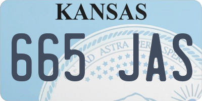 KS license plate 665JAS