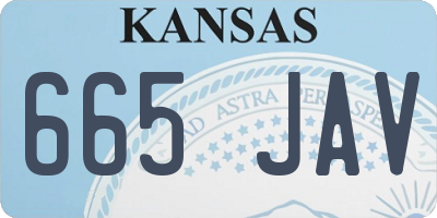 KS license plate 665JAV