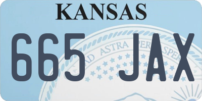 KS license plate 665JAX