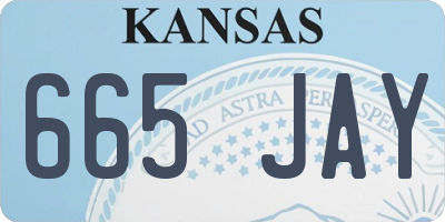 KS license plate 665JAY