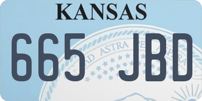 KS license plate 665JBD